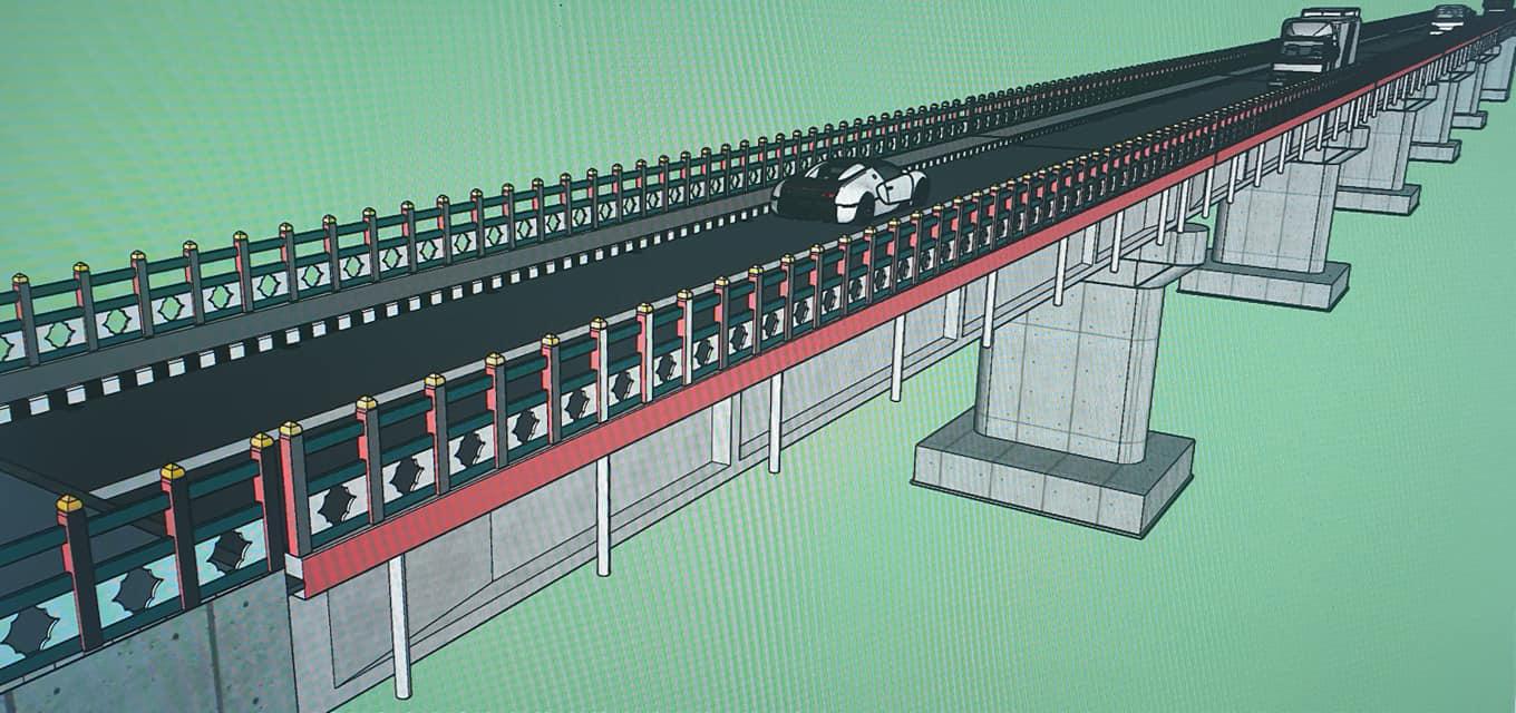 Rendered Image of Diana Bridge; source : JY Engineering Consultants